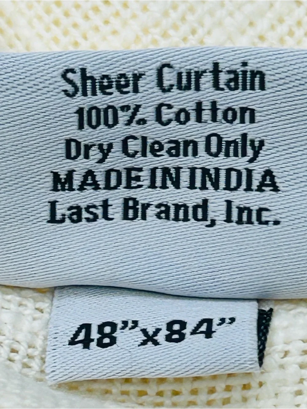 NWOT QUINCE Set Of 2 48x84 Cotton Sheer Curtains Ivory 0115